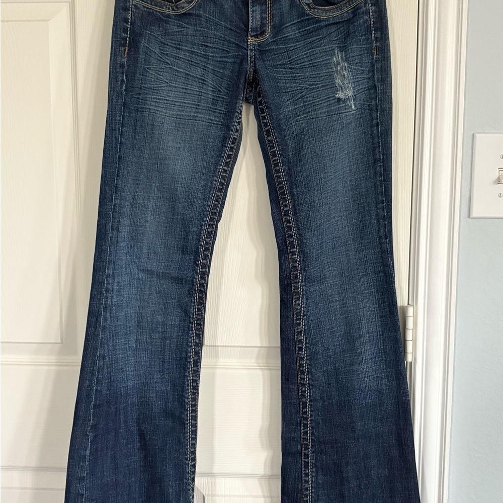 See Thru Soul Dark Blue Flare Jeans